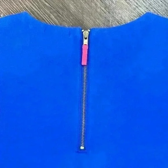 Crewcuts | Jewel Neck T-Shirt Dress Size 14 Girls. Blue w/Clear&Green Jewels - Picture 7 of 8